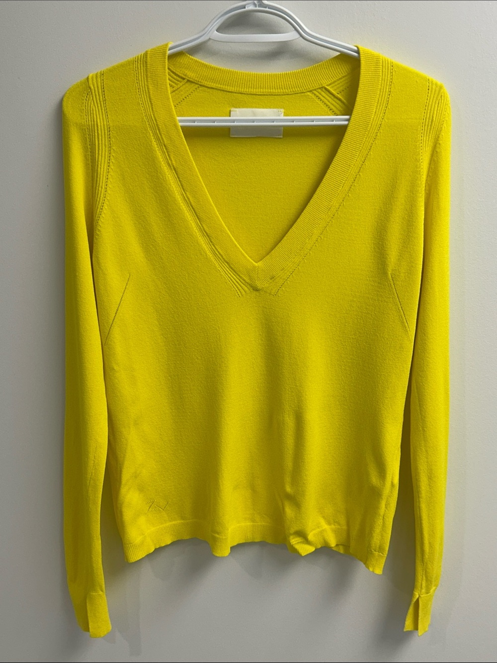 Zadig & Voltaire Yellow V-Neck Sweater